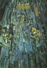 Haga click para ver la imagen ampliada cubist self-portrait with 'la publicitat' 1923.jpg